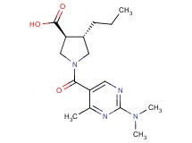 (3S*,4S*)-1-{[2-(dimethylamino)-4-methyl-5-pyrimidinyl]carbonyl}-4-propyl-3-pyrrolidinecarboxylic acid