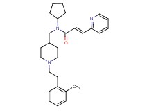 (2E)-N-cyclopentyl-N-({1-[2-(2-methylphenyl)ethyl]-4-piperidinyl}methyl)-3-(2-pyridinyl)acrylamide