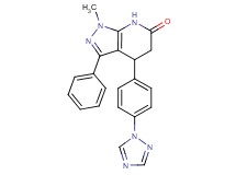 1-methyl-3-phenyl-4-[4-(1H-1,2,4-triazol-1-yl)phenyl]-1,4,5,7-tetrahydro-6H-pyrazolo[3,4-b]pyridin-6-one