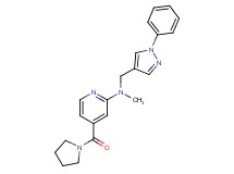 N-methyl-N-[(1-phenyl-1H-pyrazol-4-yl)methyl]-4-(1-pyrrolidinylcarbonyl)-2-pyridinamine