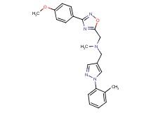 1-[3-(4-methoxyphenyl)-1,2,4-oxadiazol-5-yl]-N-methyl-N-{[1-(2-methylphenyl)-1H-pyrazol-4-yl]methyl}methanamine