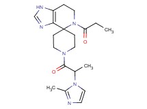 1'-[2-(2-methyl-1H-imidazol-1-yl)propanoyl]-5-propionyl-1,5,6,7-tetrahydrospiro[imidazo[4,5-c]pyridine-4,4'-piperidine]