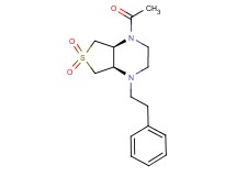 (4aR*,7aS*)-1-acetyl-4-(2-phenylethyl)octahydrothieno[3,4-b]pyrazine 6,6-dioxide