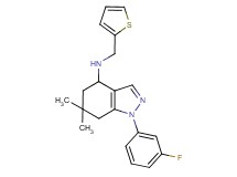 1-(3-fluorophenyl)-6,6-dimethyl-N-(2-thienylmethyl)-4,5,6,7-tetrahydro-1H-indazol-4-amine