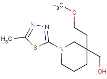 [3-(2-methoxyethyl)-1-(5-methyl-1,3,4-thiadiazol-2-yl)-3-piperidinyl]methanol