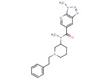 N,3-dimethyl-N-[1-(2-phenylethyl)-3-piperidinyl]-3H-[1,2,3]triazolo[4,5-b]pyridine-6-carboxamide