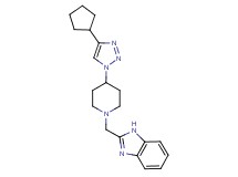 2-{[4-(4-cyclopentyl-1H-1,2,3-triazol-1-yl)-1-piperidinyl]methyl}-1H-benzimidazole bis(trifluoroacetate)
