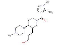 3-[(3R*,4S*)-1-[(1,2-dimethyl-1H-pyrrol-3-yl)carbonyl]-4-(4-methylpiperazin-1-yl)piperidin-3-yl]propan-1-ol
