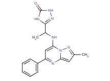 5-{1-[(2-methyl-5-phenylpyrazolo[1,5-a]pyrimidin-7-yl)amino]ethyl}-2,4-dihydro-3H-1,2,4-triazol-3-one