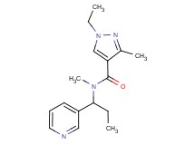 1-ethyl-N,3-dimethyl-N-(1-pyridin-3-ylpropyl)-1H-pyrazole-4-carboxamide