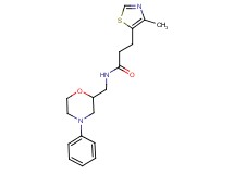3-(4-methyl-1,3-thiazol-5-yl)-N-[(4-phenyl-2-morpholinyl)methyl]propanamide