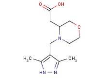 {4-[(3,5-dimethyl-1H-pyrazol-4-yl)methyl]morpholin-3-yl}acetic acid