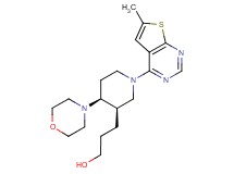 3-[(3R*,4S*)-1-(6-methylthieno[2,3-d]pyrimidin-4-yl)-4-morpholin-4-ylpiperidin-3-yl]propan-1-ol