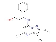 3-phenyl-3-[(2,3,5-trimethylpyrazolo[1,5-a]pyrimidin-7-yl)amino]propan-1-ol