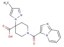 1-(imidazo[1,2-a]pyridin-3-ylcarbonyl)-4-(4-methyl-1H-pyrazol-1-yl)piperidine-4-carboxylic acid