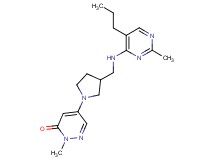 2-methyl-5-(3-{[(2-methyl-5-propylpyrimidin-4-yl)amino]methyl}pyrrolidin-1-yl)pyridazin-3(2H)-one