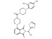 4-(4-{[4-(2,4-dimethylphenyl)-1-piperazinyl]carbonyl}-1-piperidinyl)-2-[1-(1,3-thiazol-2-yl)ethyl]-1H-isoindole-1,3(2H)-dione