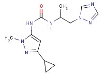 N-(3-cyclopropyl-1-methyl-1H-pyrazol-5-yl)-N'-[1-methyl-2-(1H-1,2,4-triazol-1-yl)ethyl]urea