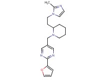 2-(2-furyl)-5-({2-[2-(2-methyl-1H-imidazol-1-yl)ethyl]-1-piperidinyl}methyl)pyrimidine