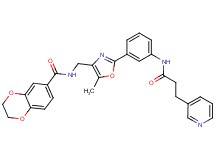 N-{[5-methyl-2-(3-{[3-(3-pyridinyl)propanoyl]amino}phenyl)-1,3-oxazol-4-yl]methyl}-2,3-dihydro-1,4-benzodioxine-6-carboxamide