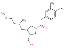 ((3R*,4R*)-1-[(3,4-dimethylphenyl)acetyl]-4-{[(2-methoxyethyl)(methyl)amino]methyl}pyrrolidin-3-yl)methanol