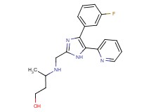 3-({[4-(3-fluorophenyl)-5-pyridin-2-yl-1H-imidazol-2-yl]methyl}amino)butan-1-ol