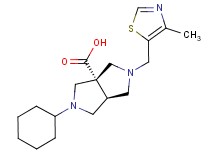 (3aS*,6aS*)-2-cyclohexyl-5-[(4-methyl-1,3-thiazol-5-yl)methyl]hexahydropyrrolo[3,4-c]pyrrole-3a(1H)-carboxylic acid