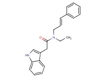 N-ethyl-2-(1H-indol-3-yl)-N-[(2E)-3-phenylprop-2-en-1-yl]acetamide