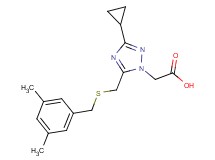 (3-cyclopropyl-5-{[(3,5-dimethylbenzyl)thio]methyl}-1H-1,2,4-triazol-1-yl)acetic acid
