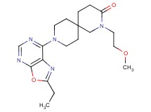 9-(2-ethyl[1,3]oxazolo[5,4-d]pyrimidin-7-yl)-2-(2-methoxyethyl)-2,9-diazaspiro[5.5]undecan-3-one