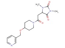1,3-dimethyl-5-{2-oxo-2-[4-(3-pyridinylmethoxy)-1-piperidinyl]ethyl}-2,4-imidazolidinedione