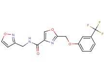 N-(3-isoxazolylmethyl)-2-{[3-(trifluoromethyl)phenoxy]methyl}-1,3-oxazole-4-carboxamide