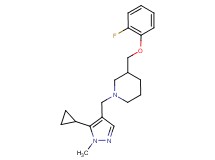 1-[(5-cyclopropyl-1-methyl-1H-pyrazol-4-yl)methyl]-3-[(2-fluorophenoxy)methyl]piperidine