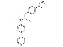 N-methyl-N-[4-(1H-pyrazol-1-yl)benzyl]-2-(4-pyridinyl)-5-pyrimidinecarboxamide