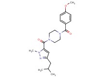 1-[(3-isobutyl-1-methyl-1H-pyrazol-5-yl)carbonyl]-4-(4-methoxybenzoyl)piperazine