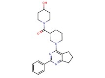 1-{[1-(2-phenyl-6,7-dihydro-5H-cyclopenta[d]pyrimidin-4-yl)-3-piperidinyl]carbonyl}-4-piperidinol