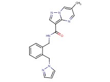 6-methyl-N-[2-(1H-pyrazol-1-ylmethyl)benzyl]pyrazolo[1,5-a]pyrimidine-3-carboxamide