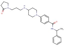 4-(4-{[3-(2-oxo-1-pyrrolidinyl)propyl]amino}-1-piperidinyl)-N-(1-phenylethyl)benzamide
