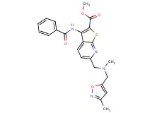 methyl 3-(benzoylamino)-6-({methyl[(3-methyl-5-isoxazolyl)methyl]amino}methyl)thieno[2,3-b]pyridine-2-carboxylate