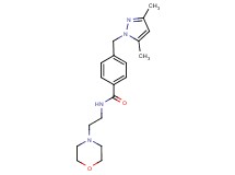 4-[(3,5-dimethyl-1H-pyrazol-1-yl)methyl]-N-[2-(4-morpholinyl)ethyl]benzamide