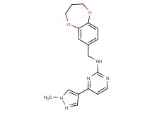 N-(3,4-dihydro-2H-1,5-benzodioxepin-7-ylmethyl)-4-(1-methyl-1H-pyrazol-4-yl)pyrimidin-2-amine