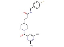 3-{1-[(2,6-dimethyl-4-pyrimidinyl)carbonyl]-4-piperidinyl}-N-(4-fluorobenzyl)propanamide