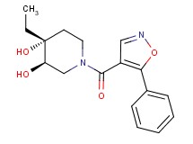 (3R*,4R*)-4-ethyl-1-[(5-phenylisoxazol-4-yl)carbonyl]piperidine-3,4-diol