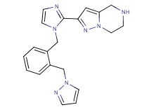 2-{1-[2-(1H-pyrazol-1-ylmethyl)benzyl]-1H-imidazol-2-yl}-4,5,6,7-tetrahydropyrazolo[1,5-a]pyrazine dihydrochloride