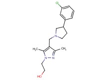 2-(4-{[3-(3-chlorophenyl)pyrrolidin-1-yl]methyl}-3,5-dimethyl-1H-pyrazol-1-yl)ethanol