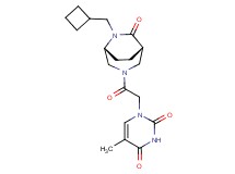 1-{2-[(1S*,5R*)-6-(cyclobutylmethyl)-7-oxo-3,6-diazabicyclo[3.2.2]non-3-yl]-2-oxoethyl}-5-methylpyrimidine-2,4(1H,3H)-dione