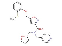 5-{[2-(methylthio)phenoxy]methyl}-N-(4-pyridinylmethyl)-N-(tetrahydro-2-furanylmethyl)-3-isoxazolecarboxamide
