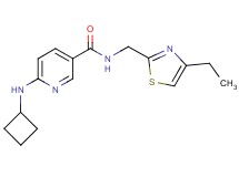 6-(cyclobutylamino)-N-[(4-ethyl-1,3-thiazol-2-yl)methyl]nicotinamide