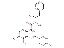 N,7,8-trimethyl-N-(1-methyl-2-pyridin-2-ylethyl)-2-pyrimidin-5-ylquinoline-4-carboxamide