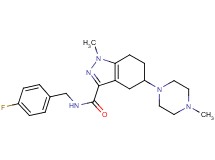 N-(4-fluorobenzyl)-1-methyl-5-(4-methyl-1-piperazinyl)-4,5,6,7-tetrahydro-1H-indazole-3-carboxamide